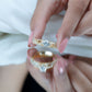 Anillo de compromiso de moissanita de 0,98 quilates de inspiración vintage para mujer