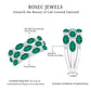 Oval Cut Lab Grown Emerald Statement Wedding Band with Diamond