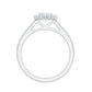 Anillo de compromiso clásico de moissanita con halo para mujer