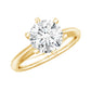 Anillo de compromiso solitario de moissanita talla brillante de 2 CT con certificado