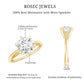 Anillo de compromiso solitario de moissanita talla brillante de 2 CT con certificado