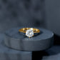 Anillo de compromiso solitario de moissanita talla brillante de 2 CT con certificado