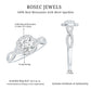 Certified Moissanite Halo Engagement Ring with Criss Cross Shank