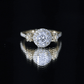 Certified 1.3 Carat Moissanite Floral Engagement Ring for Women