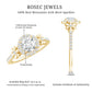 Certified 1.3 Carat Moissanite Floral Engagement Ring for Women