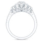 Moissanite Halo Engagement Ring for Her with Certificate
