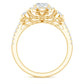 Moissanite Halo Engagement Ring for Her with Certificate