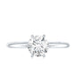 Certified 1 CT Moissanite Round Solitaire Engagement Ring