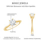 Certified 1 CT Moissanite Round Solitaire Engagement Ring