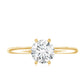 Certified 1 CT Moissanite Round Solitaire Engagement Ring