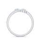 Natural Diamond 2 Stone Promise Ring in Wrap Style