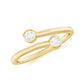 Natural Diamond 2 Stone Promise Ring in Wrap Style