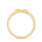 Natural Diamond 2 Stone Promise Ring in Wrap Style