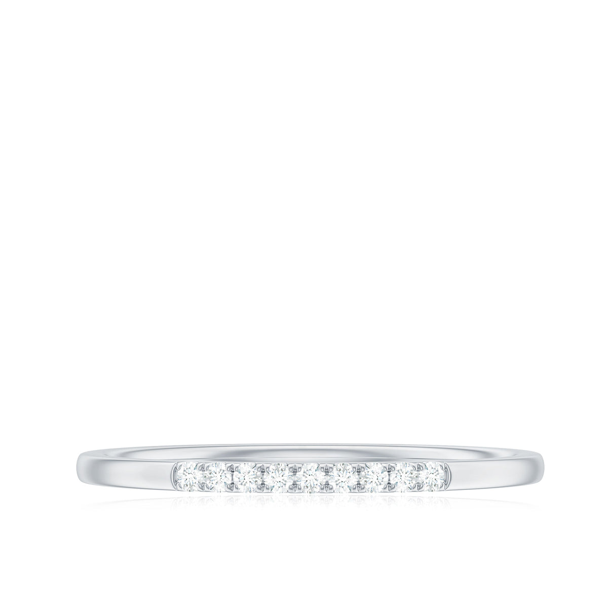 Anillo Apilable Minimalista de Diamantes para Mujer