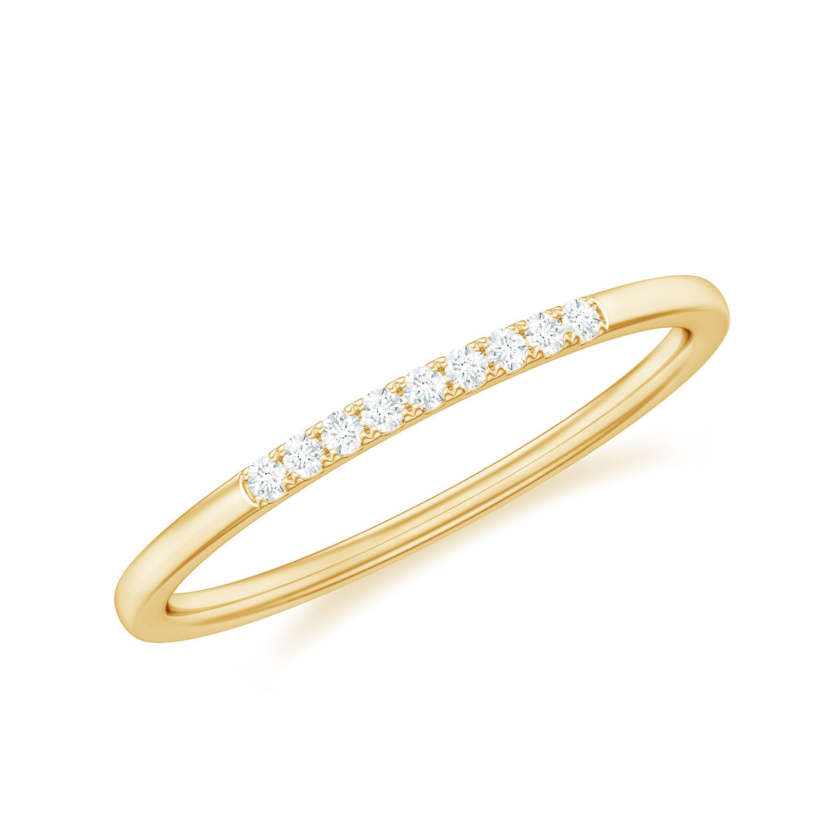 Anillo Apilable Minimalista de Diamantes para Mujer