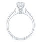Anillo de compromiso solitario de moissanita de talla redonda