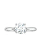 Anillo de compromiso solitario de moissanita de talla redonda