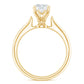 Anillo de compromiso solitario de moissanita de talla redonda