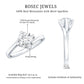 Certified Moissanite Solitaire Engagement Ring in Bypass Shank