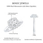 Classic Moissanite Halo Engagement Ring in Double Prong Setting