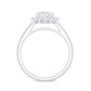 Classic Moissanite Halo Engagement Ring in Double Prong Setting