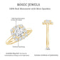 Classic Moissanite Halo Engagement Ring in Double Prong Setting