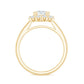 Classic Moissanite Halo Engagement Ring in Double Prong Setting