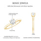 Certified 0.9 Carat Moissanite Solitaire Promise Ring for Her