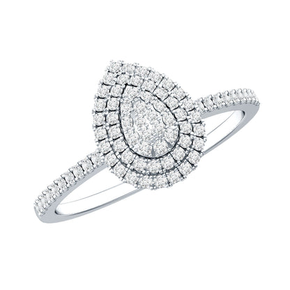 Diamond Pear Shaped Engagement Ring