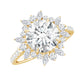Certified Round Moissanite Halo Engagement Ring for Her