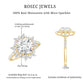 Certified Round Moissanite Halo Engagement Ring for Her