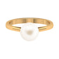 7.4 Carat Freshwater White Pearl Solitaire Engagement Ring
