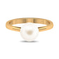 7.4 Carat Freshwater White Pearl Solitaire Engagement Ring