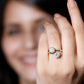 7 MM Round Certified Moissanite Toi et Moi Engagement Ring