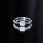 Real Princess Cut Diamond Infinity Heart Engagement Ring
