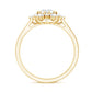 Claw Set Moissanite Halo Engagement Ring with Certificate