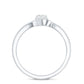 Certified Real Diamond Promise Ring with Bypass Shank