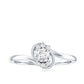 Certified Real Diamond Promise Ring with Bypass Shank