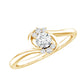 Certified Real Diamond Promise Ring with Bypass Shank