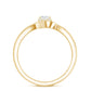 Certified Real Diamond Promise Ring with Bypass Shank