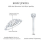 Certified Moissanite Solitaire Engagement Ring with Trio