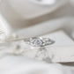 Certified Moissanite Solitaire Engagement Ring with Trio