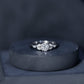 Certified Moissanite Solitaire Engagement Ring with Trio