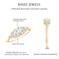 Certified Moissanite Solitaire Engagement Ring with Trio