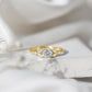 Certified Moissanite Solitaire Engagement Ring with Trio