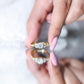 Certified Moissanite Solitaire Engagement Ring with Trio