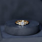 Certified Moissanite Solitaire Engagement Ring with Trio