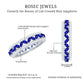 Marquise Lab Created Blue Sapphire and Diamond Wedding Band Ring