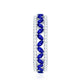 Marquise Lab Created Blue Sapphire and Diamond Wedding Band Ring