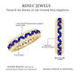 Marquise Lab Created Blue Sapphire and Diamond Wedding Band Ring